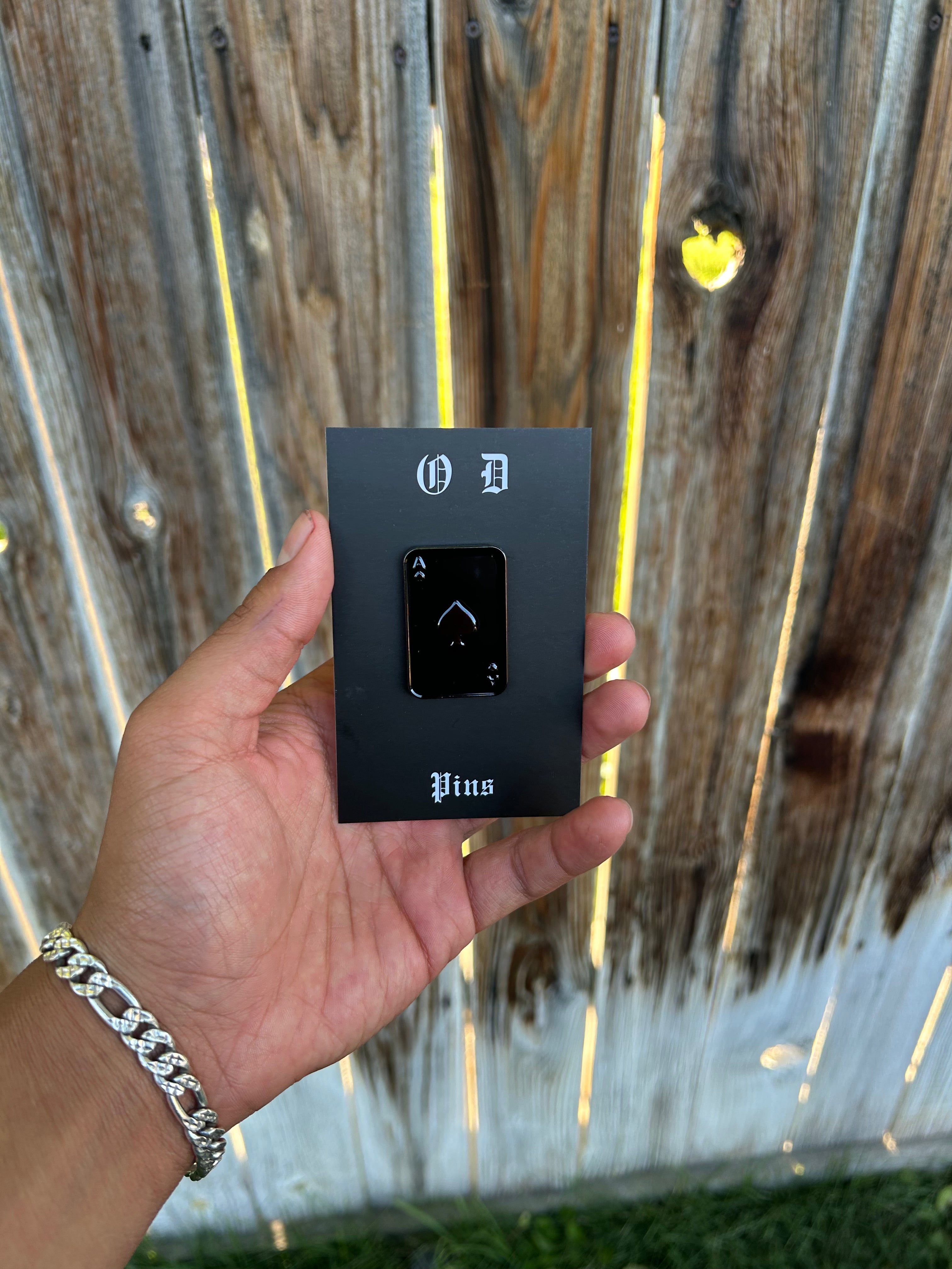Black Ace Card Pin